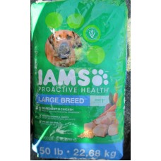 Pet Supplies - Dog Food Dry  -  Iams Brand -  Large Breed - Adult 1+  / Proactive Health / 1 X 22.68 Kg / 50 lbs) **Premium Dog Food